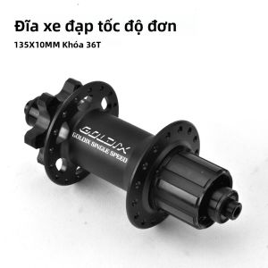 Moay-ơ Bánh Xe Đơn Tốc Độ GOLDIX Hợp Kim Nhôm Gia Công CNC 32 Lỗ 36T Trục Xuyên BMX Xe Đạp Bánh Sau 142x12/135x10mm