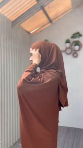 Azkadiena Alik Gamis Syri One St 4 in 1 Jilbab Outer Kardigan Dress Inner Kutung Gamis Lebaran Terbaru