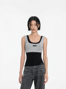 CALLED BACK | Bamboo Wool Blend Tank Top Fall Sleeveless 2-in-1