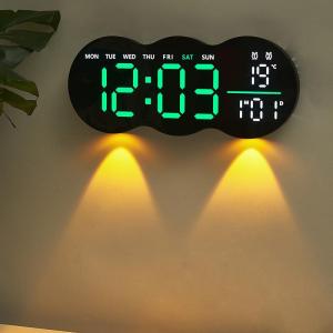LIWAN | Multifunction Digital LED Wall Clock with Temperature and Remote Control