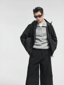 Guvet | Goose Down Wool Fabric Mens Outdoor Winter Jacket