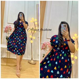 Amona Dress Cantik Model Terbaru Rayon Premium Grade A Bumil Busui