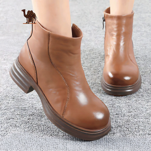 CAMEL | Winter Warm Comfortable Mid Heel Ankle Boots