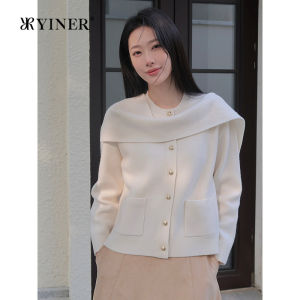 Fall 100 Australian Merino Wool High Neck H-Line Knitwear