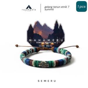Gelang tenun etnik Lombok Summit Kerinci Indrapura Mountain 7 warna 1 pcs.