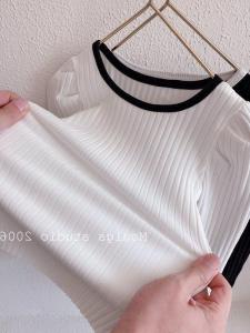 Áo Thun Dài Tay Cho Bé Gái Mùa Thu 2025 Áo Sơ Mi Cơ Bản Trẻ Em Áo Thun Cotton Cho Bé Gái Mặc Trong