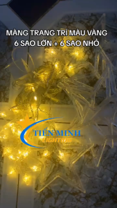Dây chớp trang trí màng 6 sao lớn 6 sao nhỏ