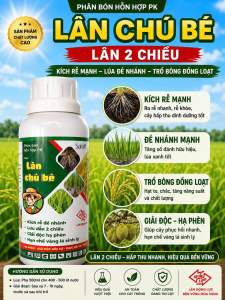 Phân bón Lân 2 chiều PK 500ml Hạ Phèn Giải độc hữu cơ phục hồi cây trồng hạn chế vàng lá.