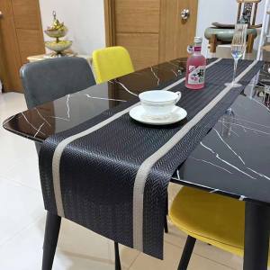 PVC Table Runner Panjang Taplak Meja Tamu Kaca Nordic Anti Air Table
