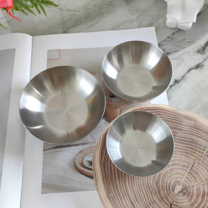 18/10 Stainless Steel Seasoning Dish Sauce Dish Pickle Small Dish Ready Dish 8-10-11.5cm Chinese Style Dining Utensils Bowl