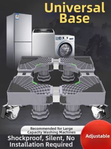 BAOJIAJING | Adjustable Height Mobile Anti-Vibration Washing Machine Base