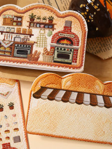 Mini Landscape Sticker 3D Simulation Embroidery Small House