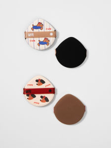 Star Pocket Thin Small Bread Powder Puff 2 Pieces Air Cushion Foundation Replacement Puff Suitable for Air Cushion Caviar Air Cushion