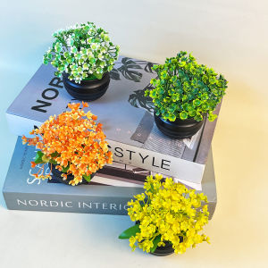 Bunga Hias Mini Daun Plastik Artificial Tanaman Pajangan Dekorasi Meja Ruang Tamu Rumah PBP220