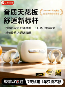Linklike Wireless Bluetooth Earphones 2025 New Model Clip-On Bone Conduction Sports High Sound Quality Long Wear No Pain