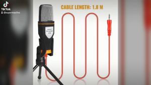 SUPERMAX Sf666 condenser microphone 3.5mm tripod for PC Youtube Video Chat Game podcast recording