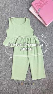 BOBOHO - SETELAN ANAK PEREMPUAN AIMAH LOKAL / ONE SET ANAK PEREMPUAN GAYA CASUAL