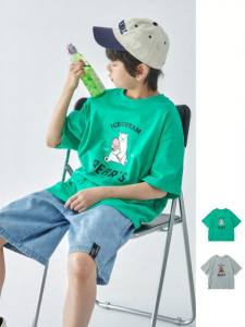 LANQISHUI | Summer New Retro Casual T-Shirt for Boys