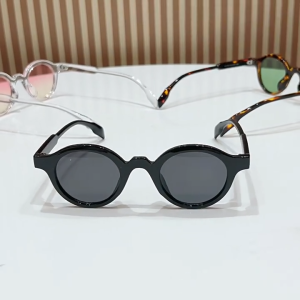 JN IMPRESSION Mới Retro Tròn Khung nhỏ cao cấp Kính râm Nam và Nữ Kính mắt chống UV xu hướng thời trang xuyên biên giới