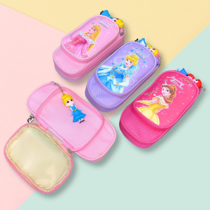 9905 ~ Princess Collection Pencil Case Kotak Pensel Sekolah Kanak-Kanak Design Ariel Snow White Sleep Beauty Stationery
