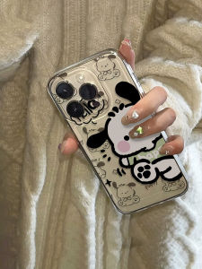 Original Cartoon Funny Pacha Dog Phone Case for Iphone15promax Angel Eyes Transparent Case Apple 11/12/13/14pro Silicone Clear Water Protective Cover Xiaomi 13/Huawei