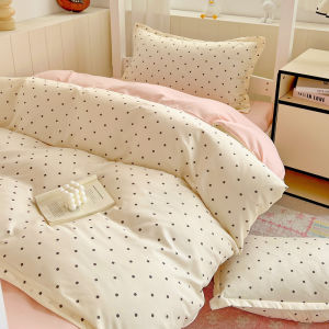 Dansunreve cung Bộ vỏ chăn ga gối phong cách Ins Ga Trải Giường Bộ đơn/Nữ Hoàng/Vua/Cỡ đại Bộ bọc chăn lông vịt