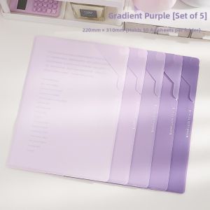 MOWEI | Gradient Waterproof Transparent File Folder For A4