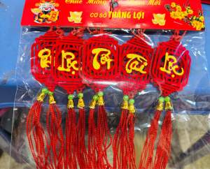 Set 10 khánh treo mai đào trang trí Tết mang may mắn tài lộc