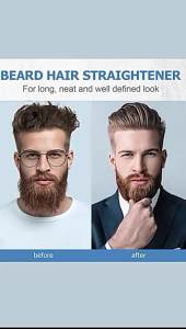 New Hair Straightener Comb Professional Fast Heated Beard Straightening Comb Customized Small Hair Straightener Brush For Men