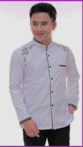 baju kemeja koko bordir dan batik pria lengan panjang- kemeja koko lengan panjang terbaru - laksmi store