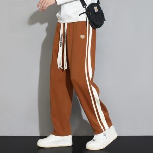 ROMON | Loose Wide Leg Mens Casual Pants Black Spring Autumn Fashion Brand Lomond Straight Long Trousers Sporty Sweatpants