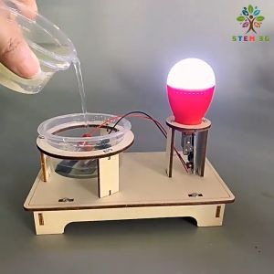 [STEM Khoa Học] Bộ đồ thí nghiệm Đèn Phát Điện Nước Muối. Đồ chơi giáo dục khoa học công nghệ cho bé. STEM3G