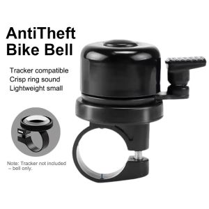 MTB Bicycle Bell For Airtag Alloy MTB Bike Safety Warning Alarm Cycling Handlebar Bell Ring Bicycle Horn Cycling Accessories