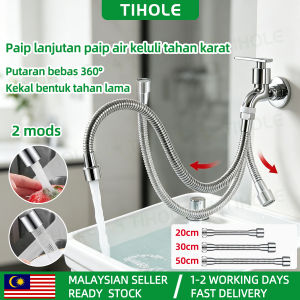 TIHOLE 360° Rotating Faucet Extender 2-Mode Stainless Steel Sink Tap Adapter flexible hose pipe water tap extension Bubble Jet Spray Splash-Proof