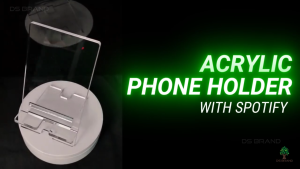 Pemegang Telefon - Spotify / Phone Holder Crystal Clear / 5mm Tebal / DS Brand EC
