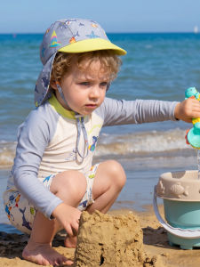 HUANHUAN | Kids Cartoon Long Sleeve Sun Protection Quick-Dry Swim Suit
