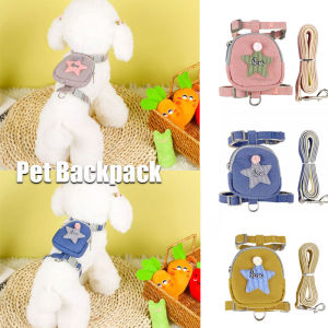 Cat and Dog Pet Strap Chain Dog Rope with Cute Cartoon Pattern Pet Supplies Pet Backpack