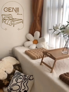 Đệm ngồi bệt hình bánh quy nệm ngồi nỉ nhung cao cấp đủ màu