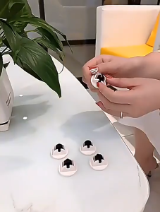8PCS Self-Adhesive Mini Caster Wheels Durable ABS Trolley Roller Caster For Furniture Small