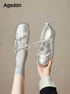 Agsdon | Silver Ballet Style Mary Jane Flat Women