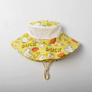 Breathable Mesh Baby Girls Wide Brim Sun Hat Spring Summer Infant Child Thin Sunscreen Fishing Cap Cute Style Cotton Hat