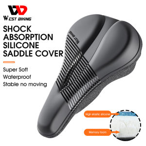 Tây Đi Xe Đạp Silicone Bọc Yên Xe Đạp Xe Đạp MTB Không Thấm Nước Thoáng Khí Gối Đệm Ghế Bìa Chất Liệu Da PU Silica Saddle Bìa Phụ Kiện Xe Đạp