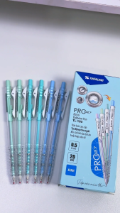 Bút Bi Thiên Long TL-105 PRO 027 Vỏ Màu Pastel Thiết Kế Trẻ Trung Trải Nghiệm Viết Mượt Mà (Mực Xanh Đỏ Đen)