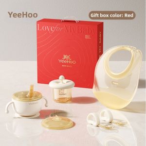 YeeHoO KIDS | Baby Feeding Set For 6+ Months Infants Training Spoon Fork Bowls 5 Pieces