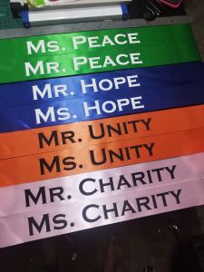 Front Sash 30" with Custom Print for Any Occasion