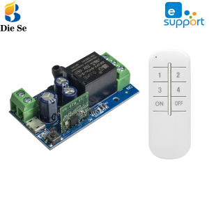 Diese Ewelink WiFi DC 12V 24V 36V 48V USB 5V 1Ch 10A Wireless Smart Switch Receiver Remote Control 2.4GHz Voice Control for Google Assistant/Alexa