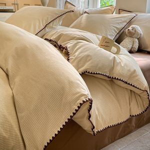 Bộ Đồ Chăn Ga Gối Bốn Món Cotton Sợi Dày Cấp A