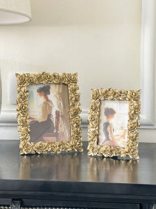 ใหม่รูปแบบ Vintage Rose Palace สไตล์กรอบรูปห้องนอนห้องนั่งเล่นเดสก์ท็อปเครื่องประดับแขวนตกแต่งตกแต่งบ้าน