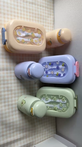 SKISOPGO Kids Cartoon Set Water Bottle Lunch Box Bekas Makan Botol Air Sekolah
