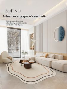 SoFINO | Irregular Luxurious Cream Scandi Style Handmade Rug